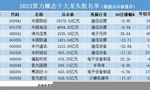十大算力龙头股票(算力龙头股票代码)_https://www.hangfeite.com_科创板_第1张