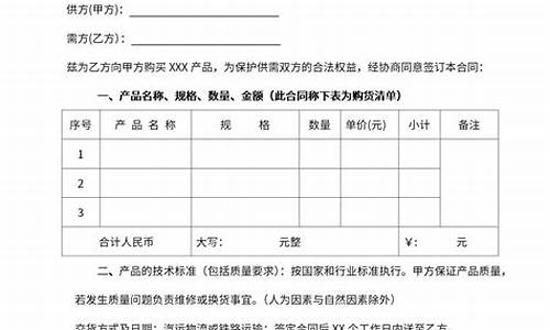日用品购销合同范本表格(日用品购销合同范本内容)_https://www.hangfeite.com_深交所_第1张