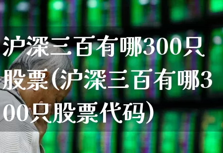 沪深三百有哪300只股票(沪深三百有哪300只股票代码)_https://www.hangfeite.com_深交所_第1张