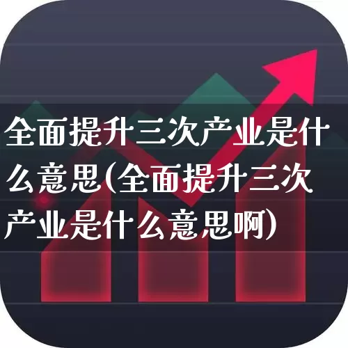 全面提升三次产业是什么意思(全面提升三次产业是什么意思啊)_https://www.hangfeite.com_上交所_第1张