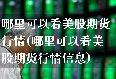 哪里可以看美股期货行情(哪里可以看美股期货行情信息)_https://www.hangfeite.com_深交所_第1张