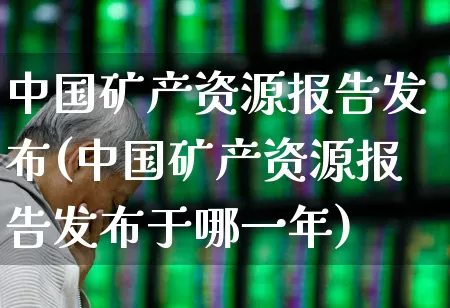 中国矿产资源报告发布(中国矿产资源报告发布于哪一年)_https://www.hangfeite.com_科创板_第1张