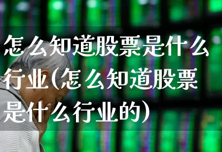 怎么知道股票是什么行业(怎么知道股票是什么行业的)_https://www.hangfeite.com_上交所_第1张