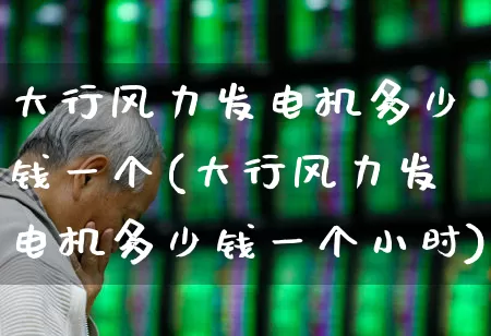 大行风力发电机多少钱一个(大行风力发电机多少钱一个小时)_https://www.hangfeite.com_上交所_第1张