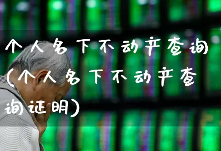 个人名下不动产查询(个人名下不动产查询证明)_https://www.hangfeite.com_创业板_第1张