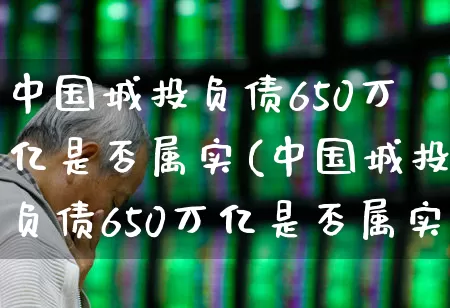 中国城投负债650万亿是否属实(中国城投负债650万亿是否属实了)_https://www.hangfeite.com_上交所_第1张