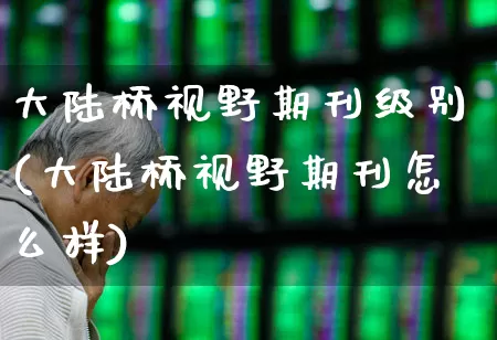 大陆桥视野期刊级别(大陆桥视野期刊怎么样)_https://www.hangfeite.com_深交所_第1张