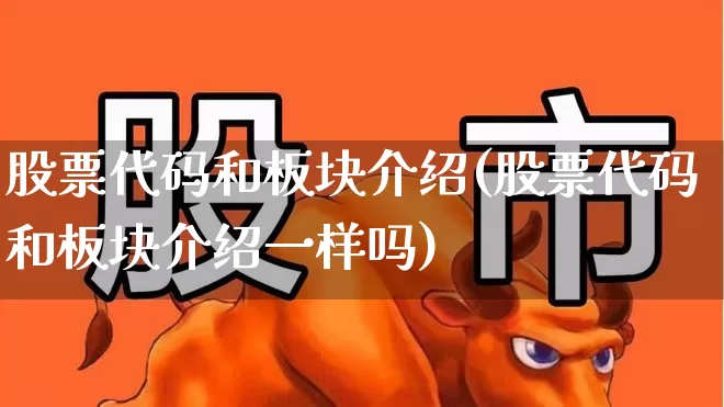 股票代码和板块介绍(股票代码和板块介绍一样吗)_https://www.hangfeite.com_科创板_第1张