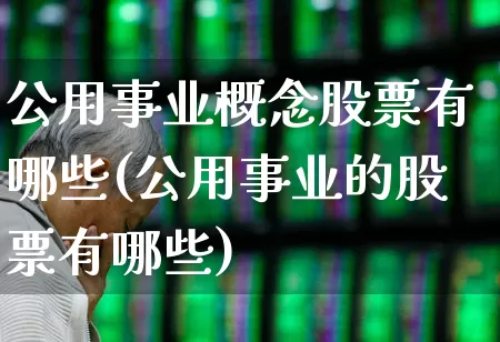 公用事业概念股票有哪些(公用事业的股票有哪些)_https://www.hangfeite.com_上交所_第1张