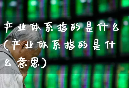 产业体系指的是什么(产业体系指的是什么意思)_https://www.hangfeite.com_上交所_第1张
