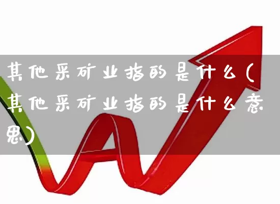 其他采矿业指的是什么(其他采矿业指的是什么意思)_https://www.hangfeite.com_科创板_第1张