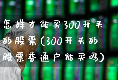 怎样才能买300开头的股票(300开头的股票普通户能买吗)_https://www.hangfeite.com_深交所_第1张